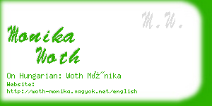 monika woth business card